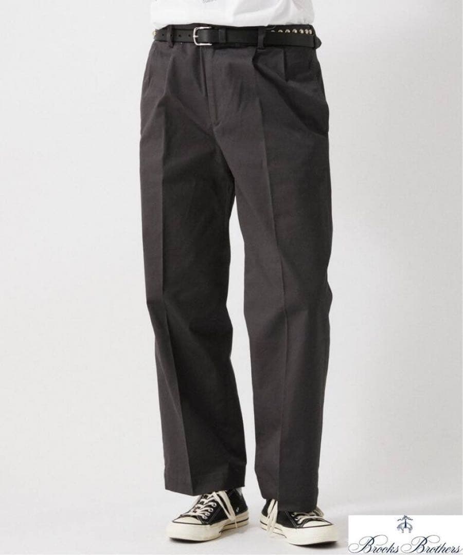 【新品】BROOKS BROTHERS 別注 プリーツ トラウザー グレー M
