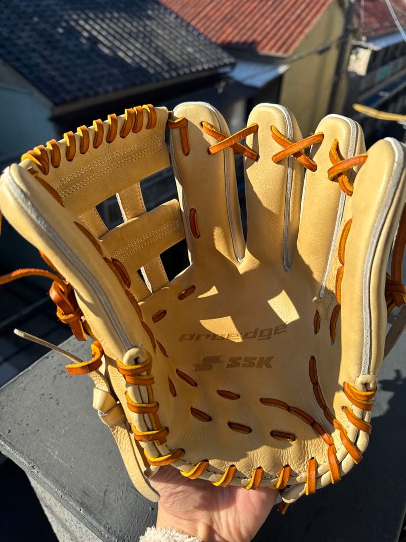 アームスリーブ付き【キャメル】SSK 一般軟式内野手用グラブ