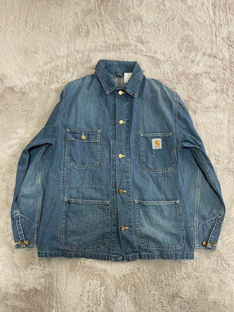 80s 90s USA製 Carhartt デニム カバーオール