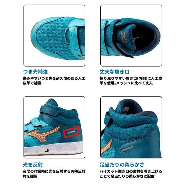 ミズノ オールマイティ VH21H 通気の新常識 ムレにくいハイカット メッシュ