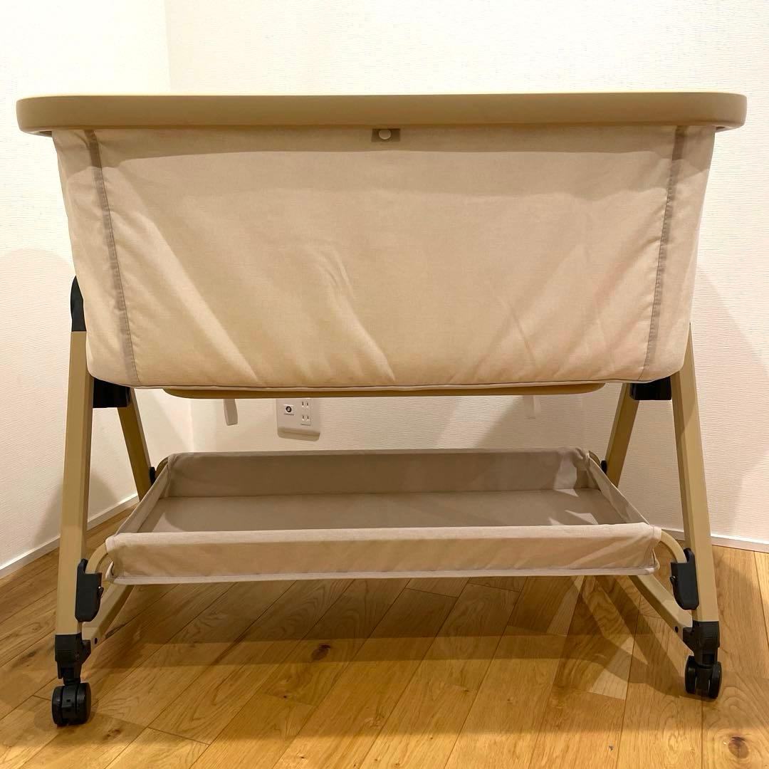 ベビーベッド　折りたたみ　HZDMJ ベージュ