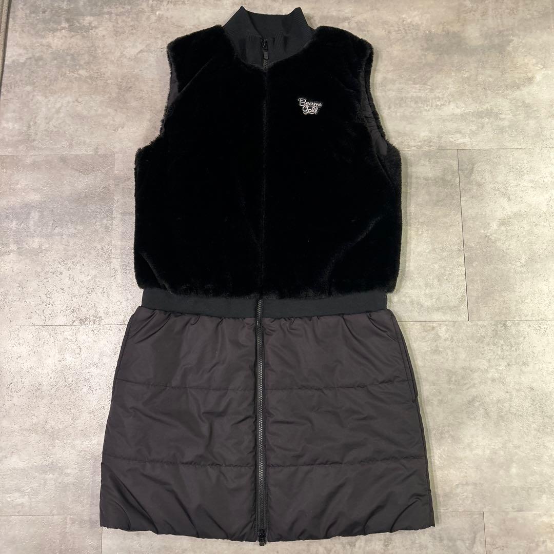 ビームスゴルフ 中綿ボアドッキングワンピース　刺繍ロゴ　BEAMS GOLF