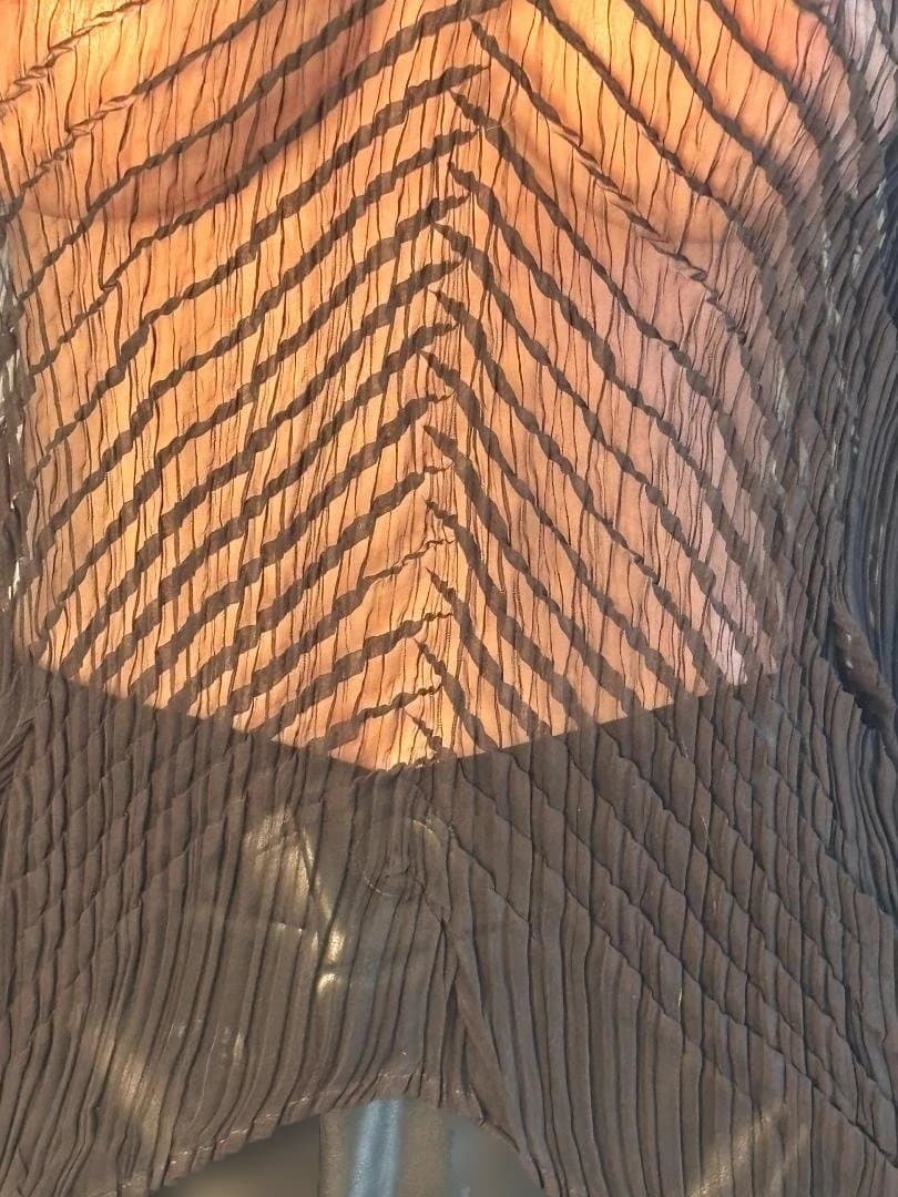 [希少] ISSEY MIYAKE 高級感あふれる波状 プリーツ トップス