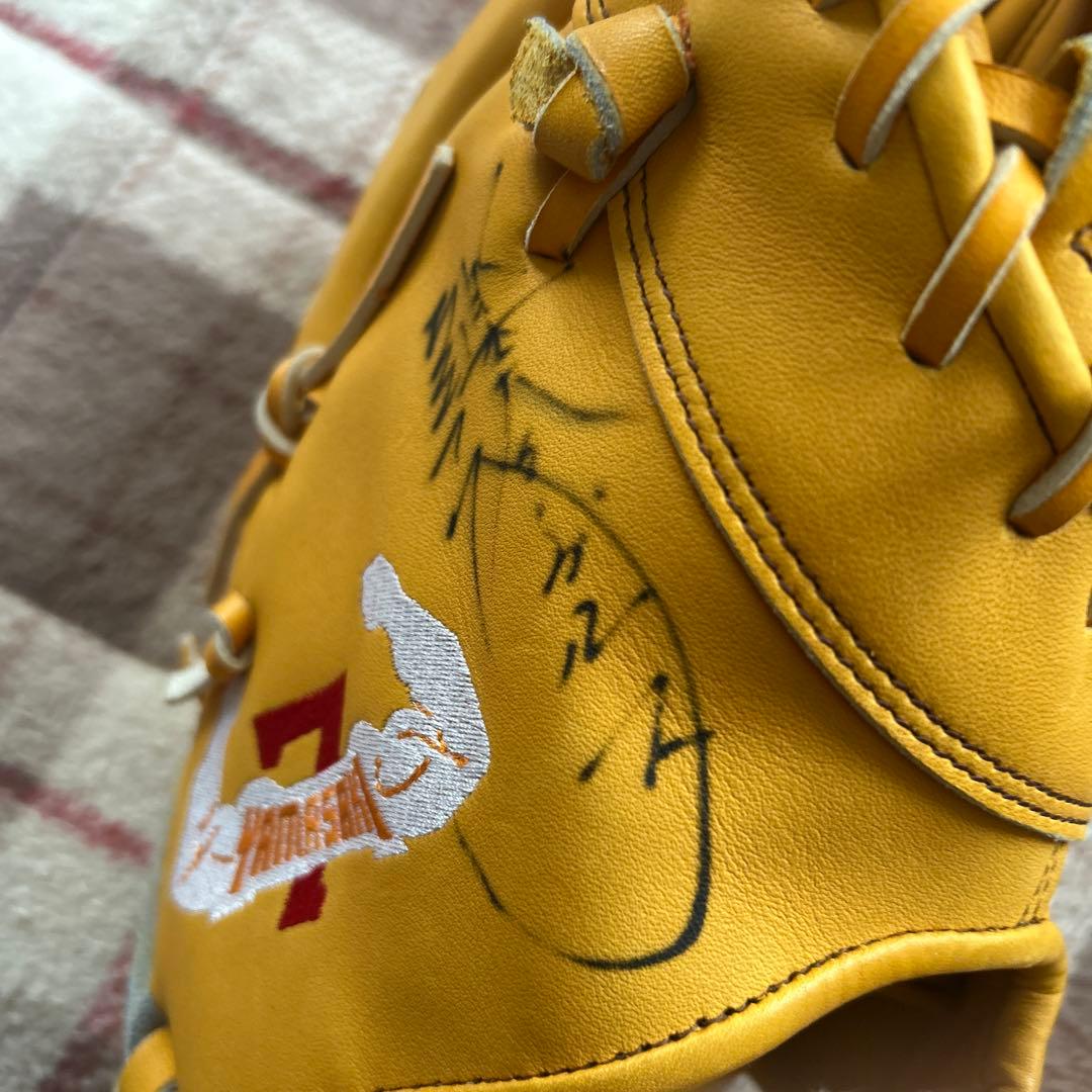 Mizuno Pro 硬式グローブ イエロー 楽天イーグルス山崎武志選手グラブ