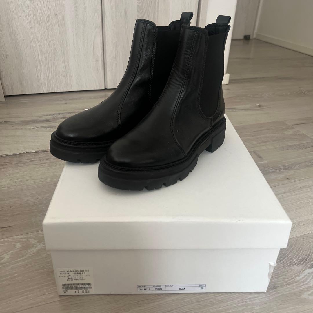 ENESSサイドゴアブーツ 37 イタリア製　ブラック