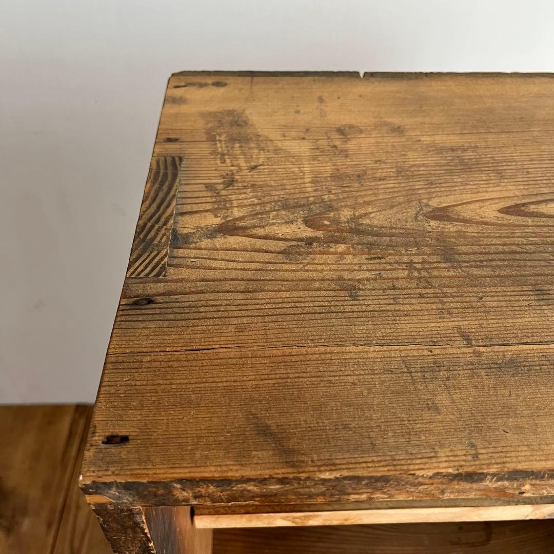 アンティーク 仕切り棚 チェスト 食器棚 書類棚 無垢材 無塗装 z842