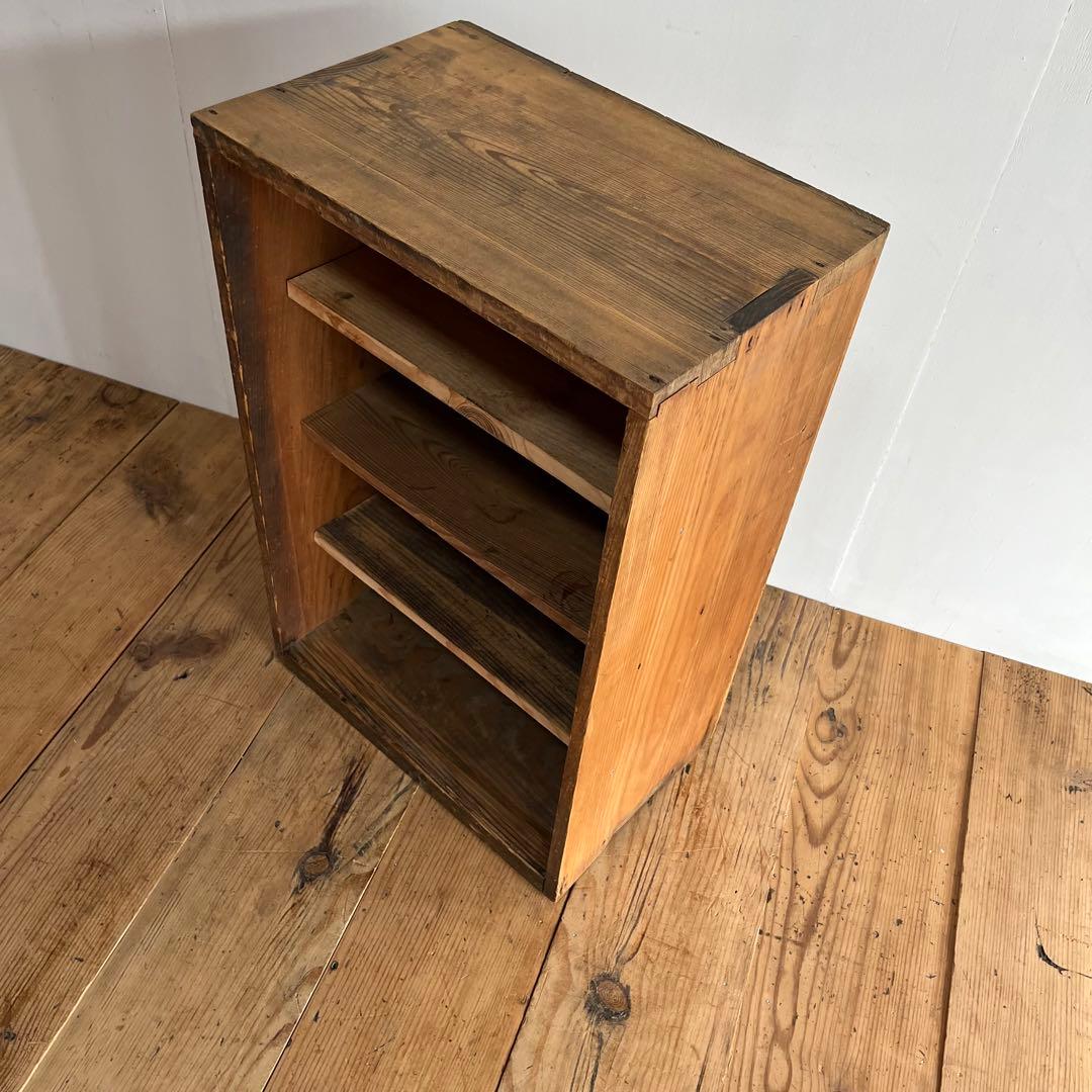 アンティーク 仕切り棚 チェスト 食器棚 書類棚 無垢材 無塗装 z842