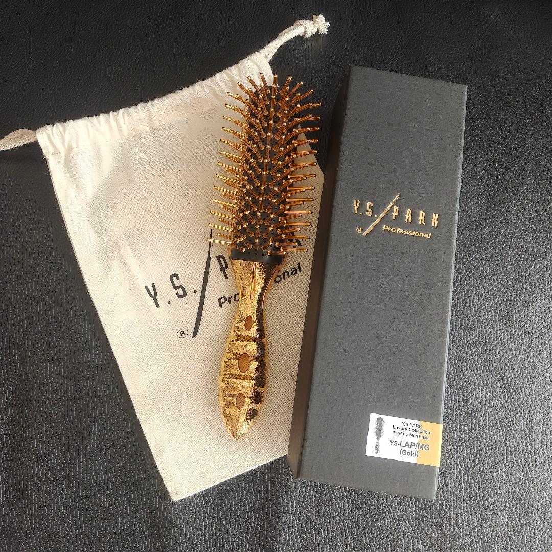 YS-LAP/MG メタルクッションブラシ（ゴールド）美品