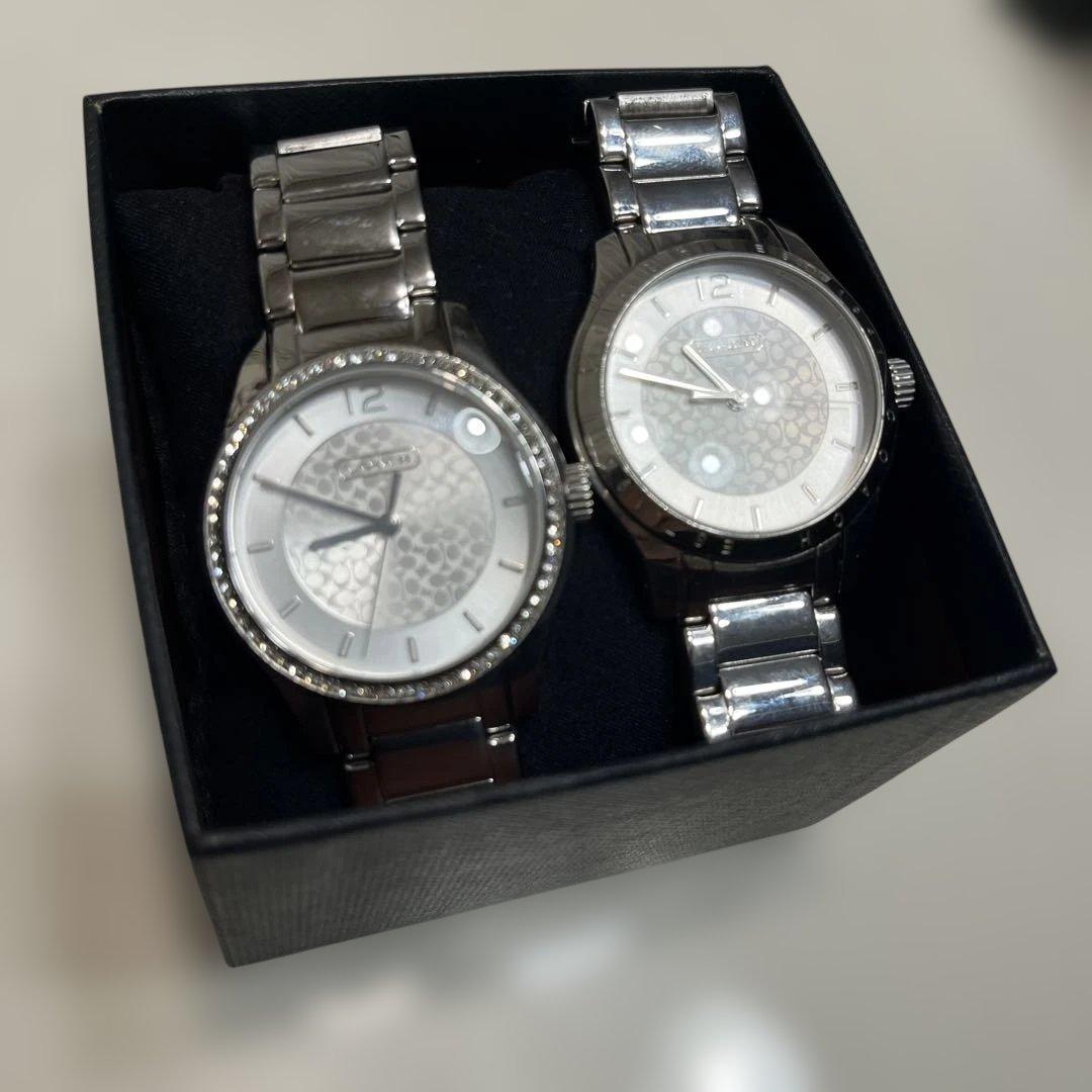 COACH ペアウォッチ シルバー/ホワイト