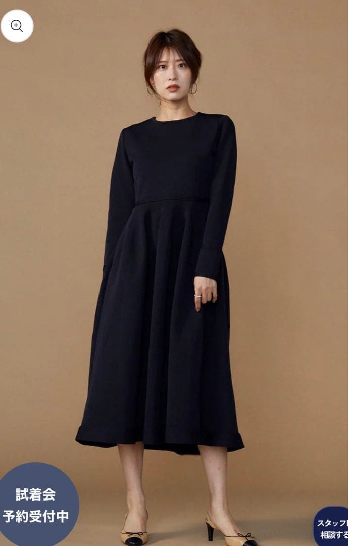 Audire Christina knit dress 黒　S