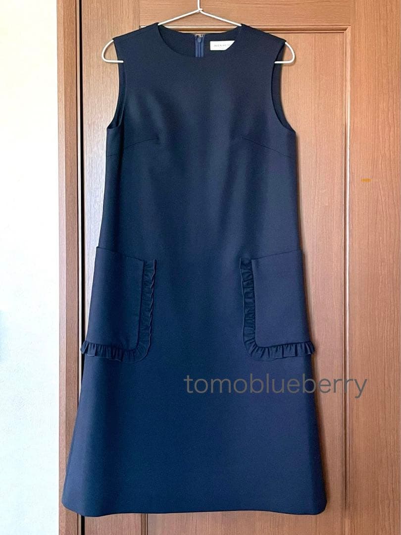 新品定価4.7万★Aveniretoile★フリルポケットAラインワンピース34