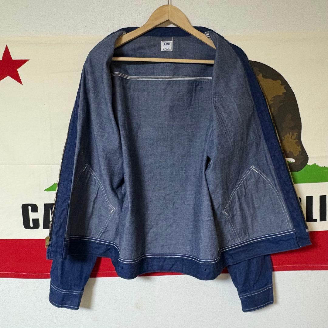 Lee 91-B デニムジャケット L 真紺 TALONジップ 猫目ボタン