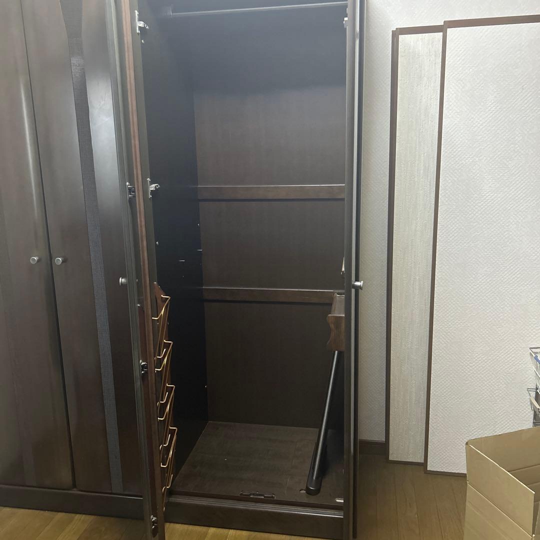 婚礼家具 ワードローブ 洋服タンス 大塚家具 両開き たのメル便 棚板高さ調節可
