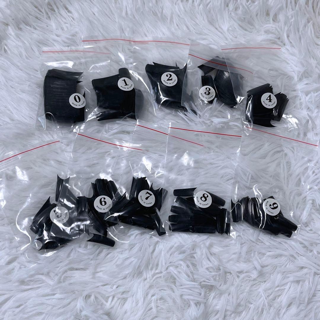 ネイルチップ チップオーバーレイ フレンチネイル ドット柄 18点セット