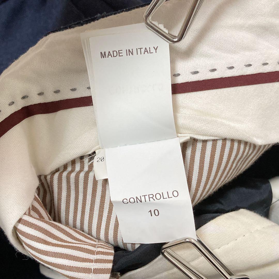 ブルネロクチネリ スラックス タック入り ウール イタリア製 NVY 46