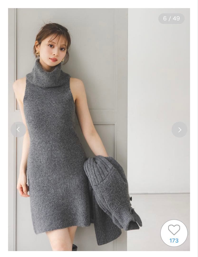 SNIDEL ニットワンピース　カーディガン　セットアップ