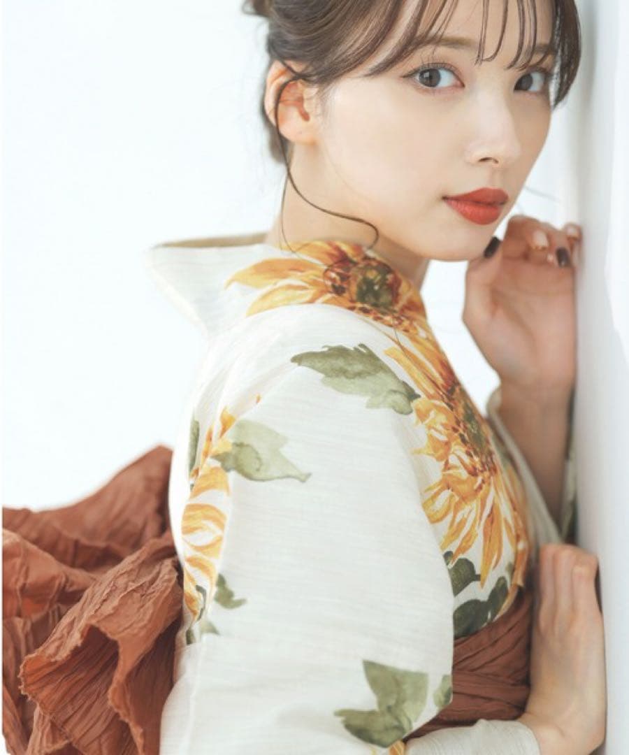 1人で着られる浴衣3点セット 和歌山染工日本染め（浴衣・しわ兵児帯・下駄）【K】