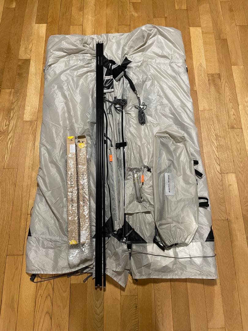 ジャックシェルターミニ サイドポール4本付き ペグ未使用　グロメット補修済