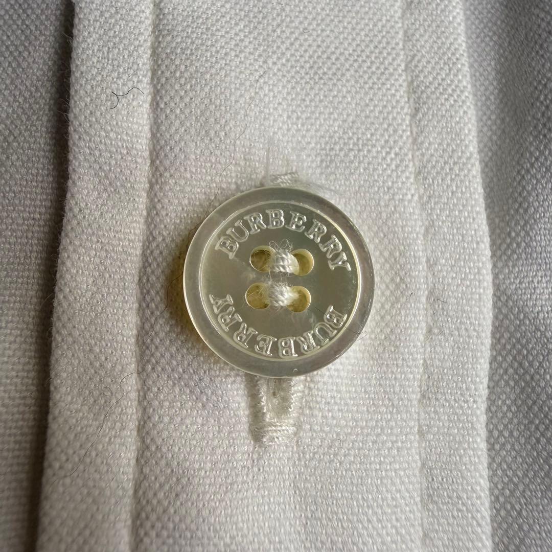 美品 BURBERRY バーバリー コットンシャツ ホワイト ノバチェック 46