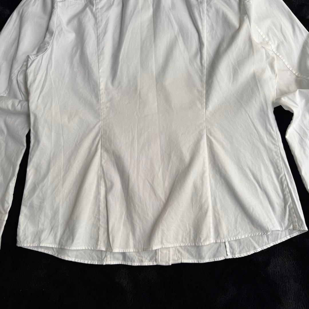 美品 BURBERRY バーバリー コットンシャツ ホワイト ノバチェック 46