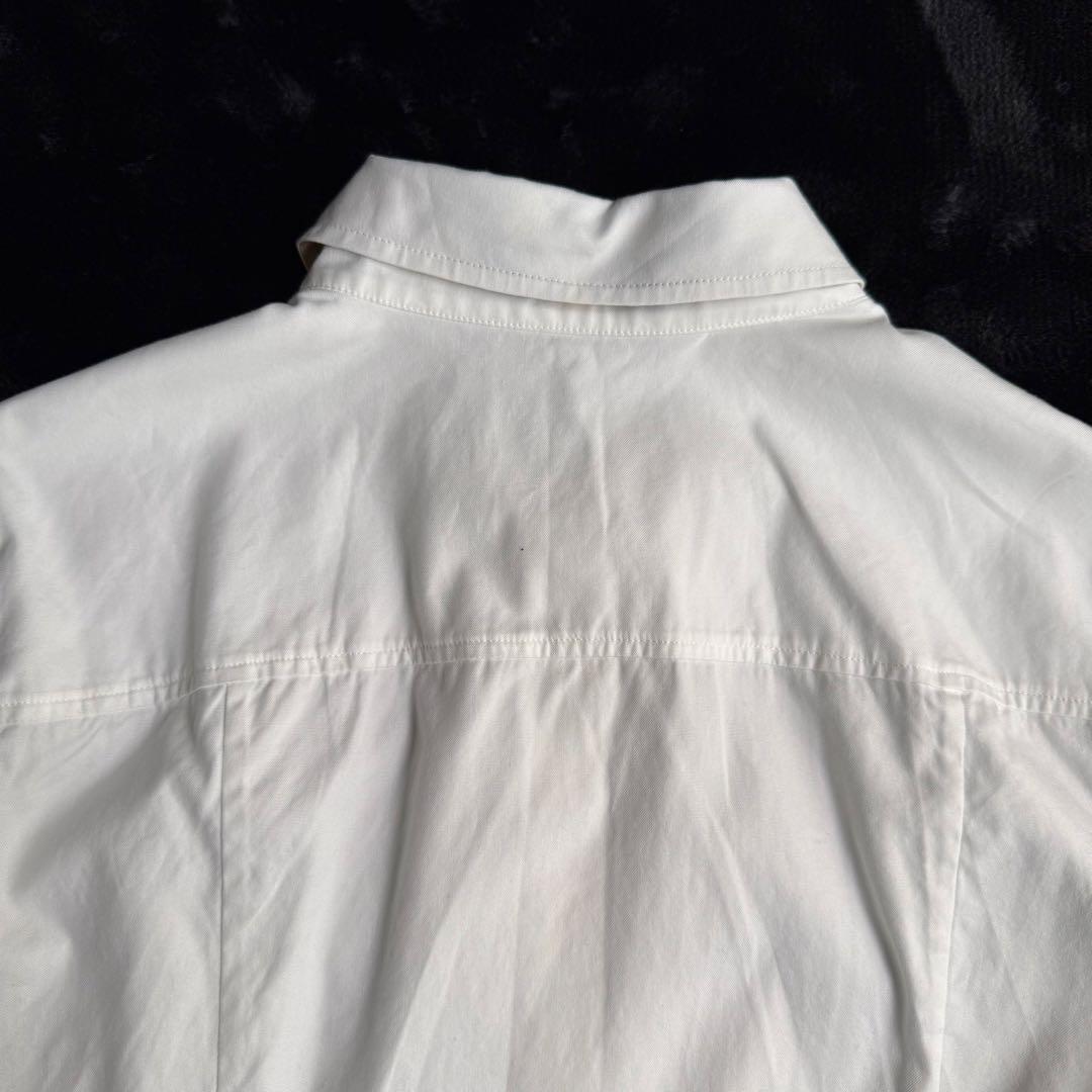 美品 BURBERRY バーバリー コットンシャツ ホワイト ノバチェック 46