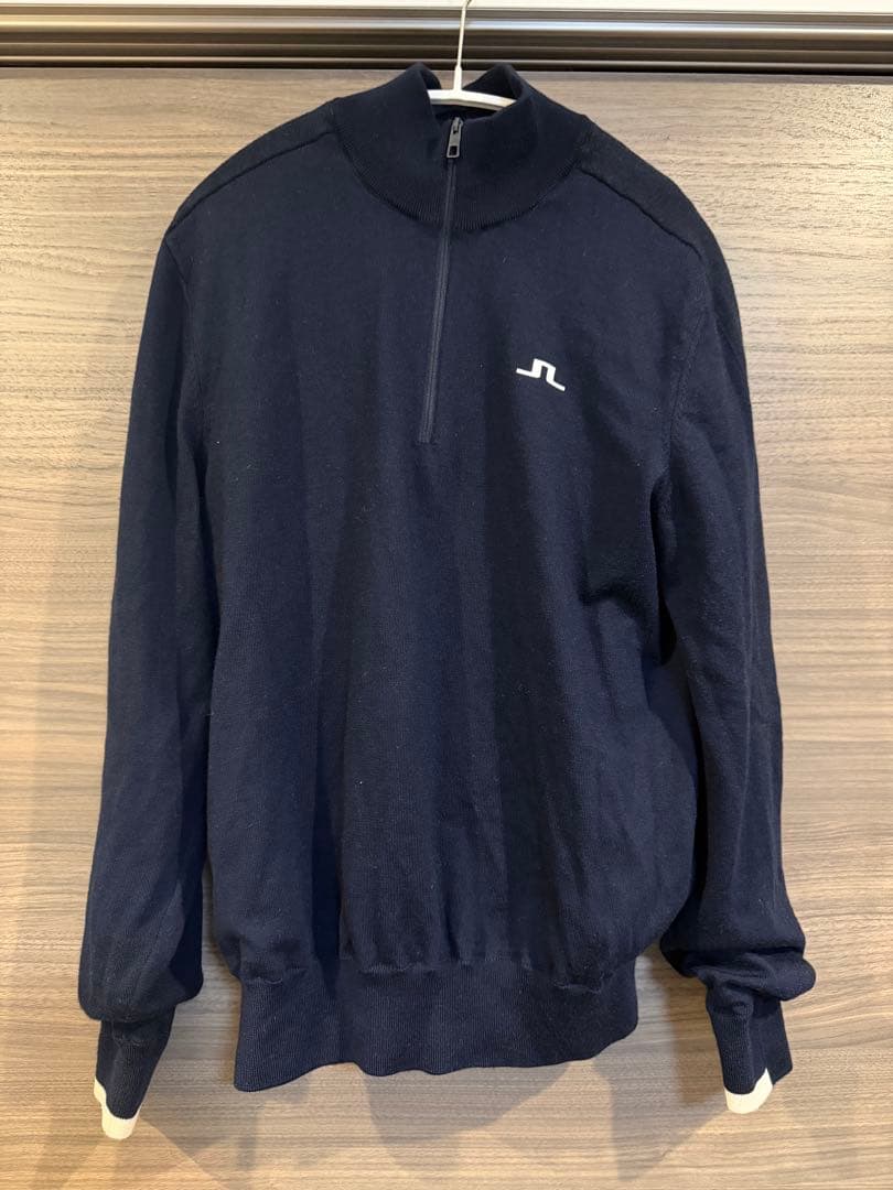 J.Lindeberg ネイビー ハーフジップセーター