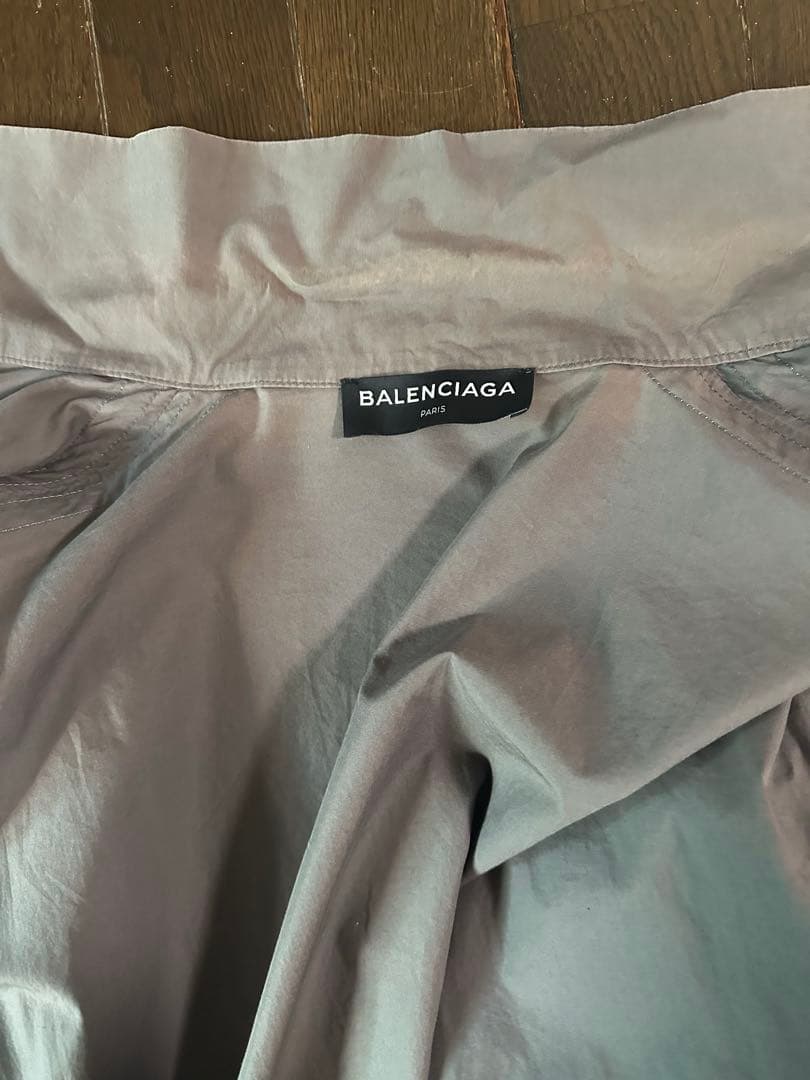 BALENCIAGA ナイロンジャケット グレー・ネイビー Lサイト最安値