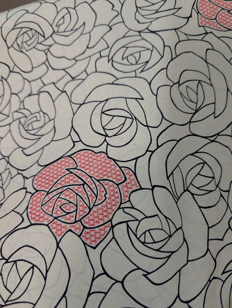 京友禅　恋じゅばん　薔薇柄　正絹100% 襦袢　絹　シルク100　おしゃれ着物