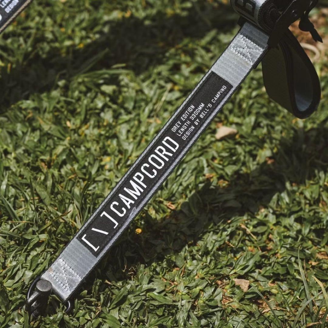 [＼] CAMPCORD 機能ガイロープ　台湾ガレージ　グレー　4本2セット