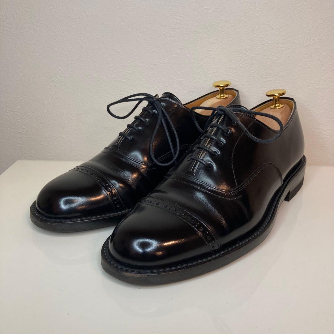 【美品】リーガル REGAL ストレートチップ パンチドキャップトゥ