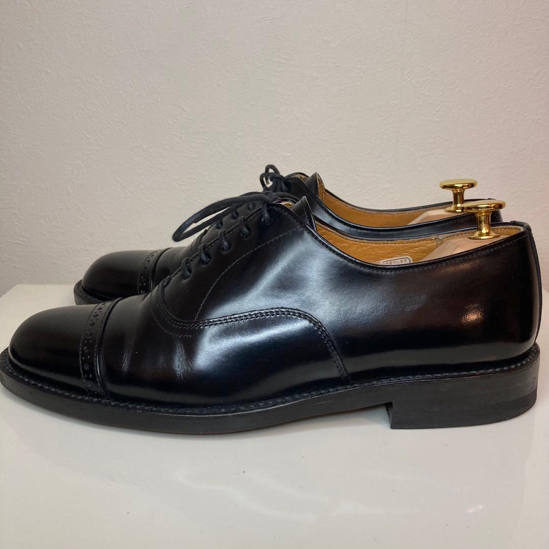 【美品】リーガル REGAL ストレートチップ パンチドキャップトゥ