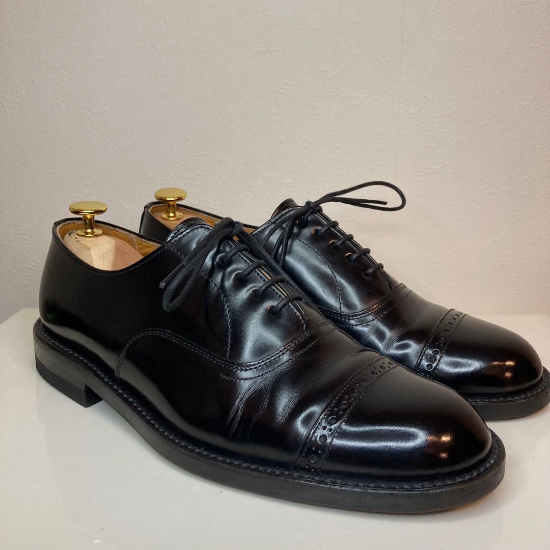 【美品】リーガル REGAL ストレートチップ パンチドキャップトゥ