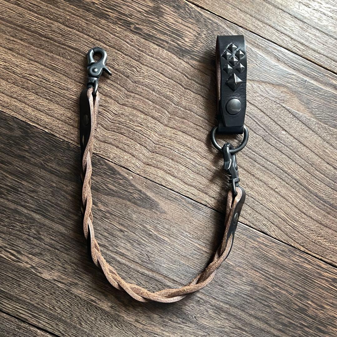 編み込みレザーウォレットコード　TYPEB クロムエクセル　黒染　HTC RRL