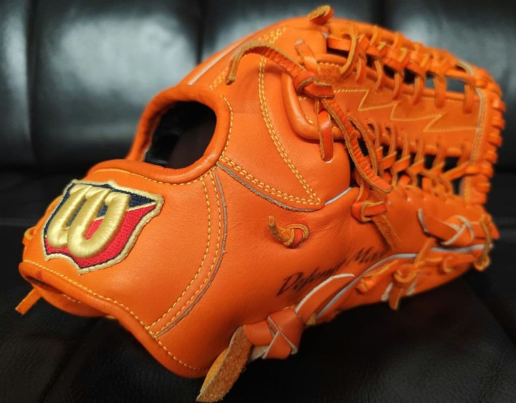 Wilson ウィルソン D-MAX 一般軟式 外野用グローブ オレンジ