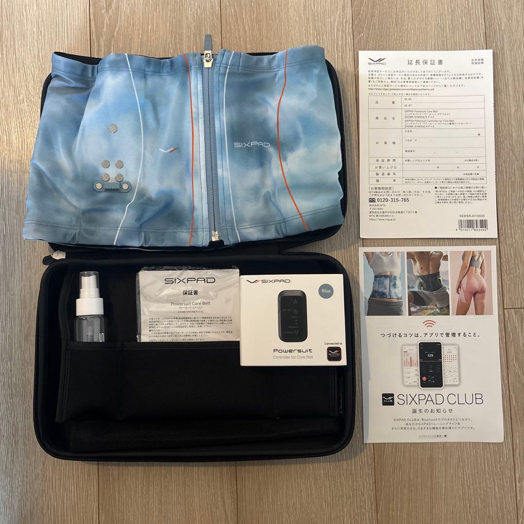 SIXPAD パワースーツ コアベルト延長保証5年  GYM ブルー Ｍ