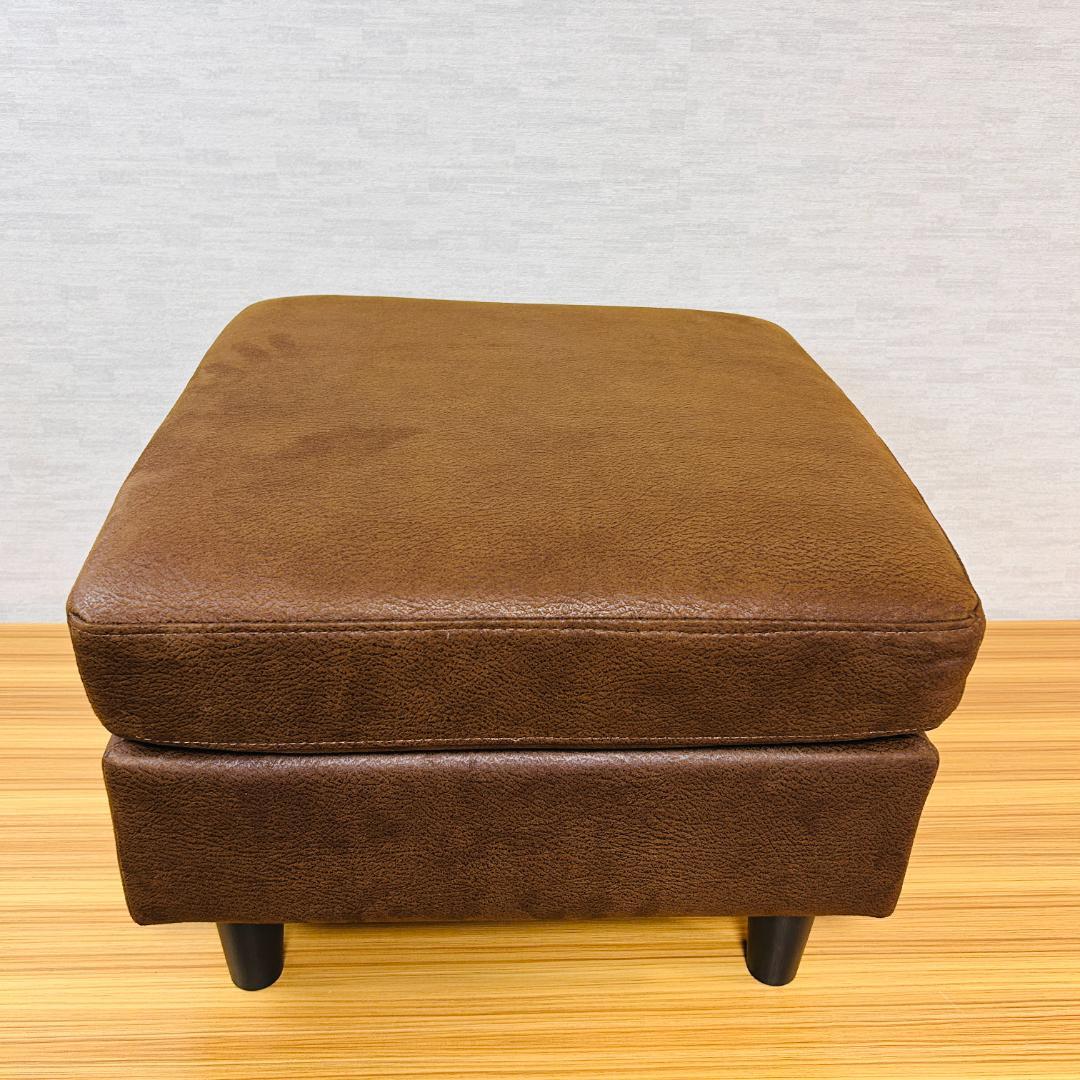 レザーテックス オットマン スツール 足置き ソファ 1人掛け