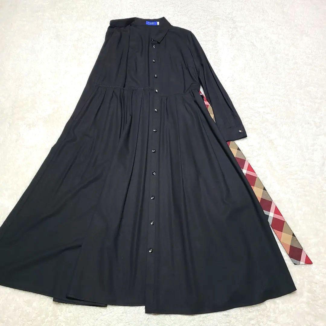 【美品】　近年モデル　ブルーレーベルクレストブリッジ　シャツワンピース　チェック