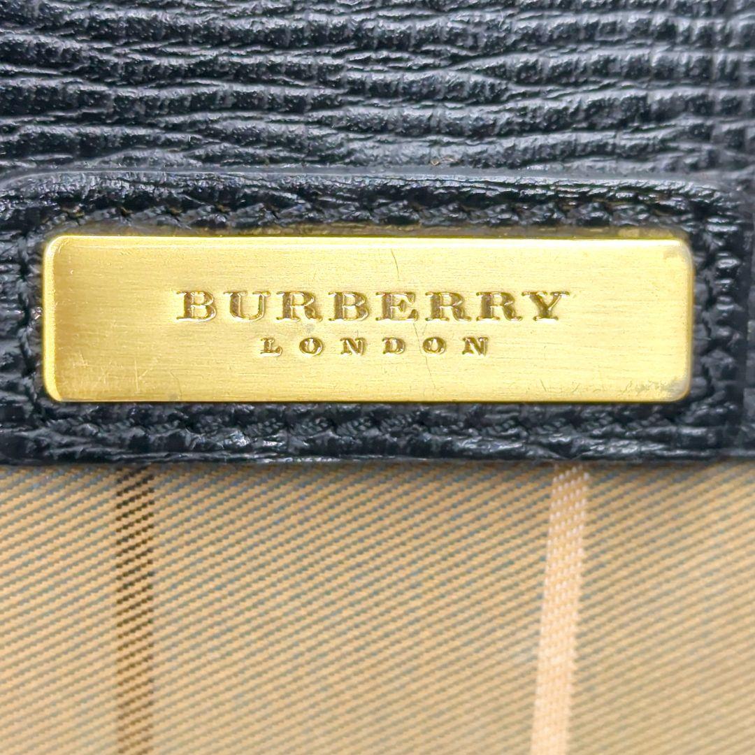 誠*様 バーバリー ダレスバッグ オールレザー ブラック A4収納可 多収納 キ