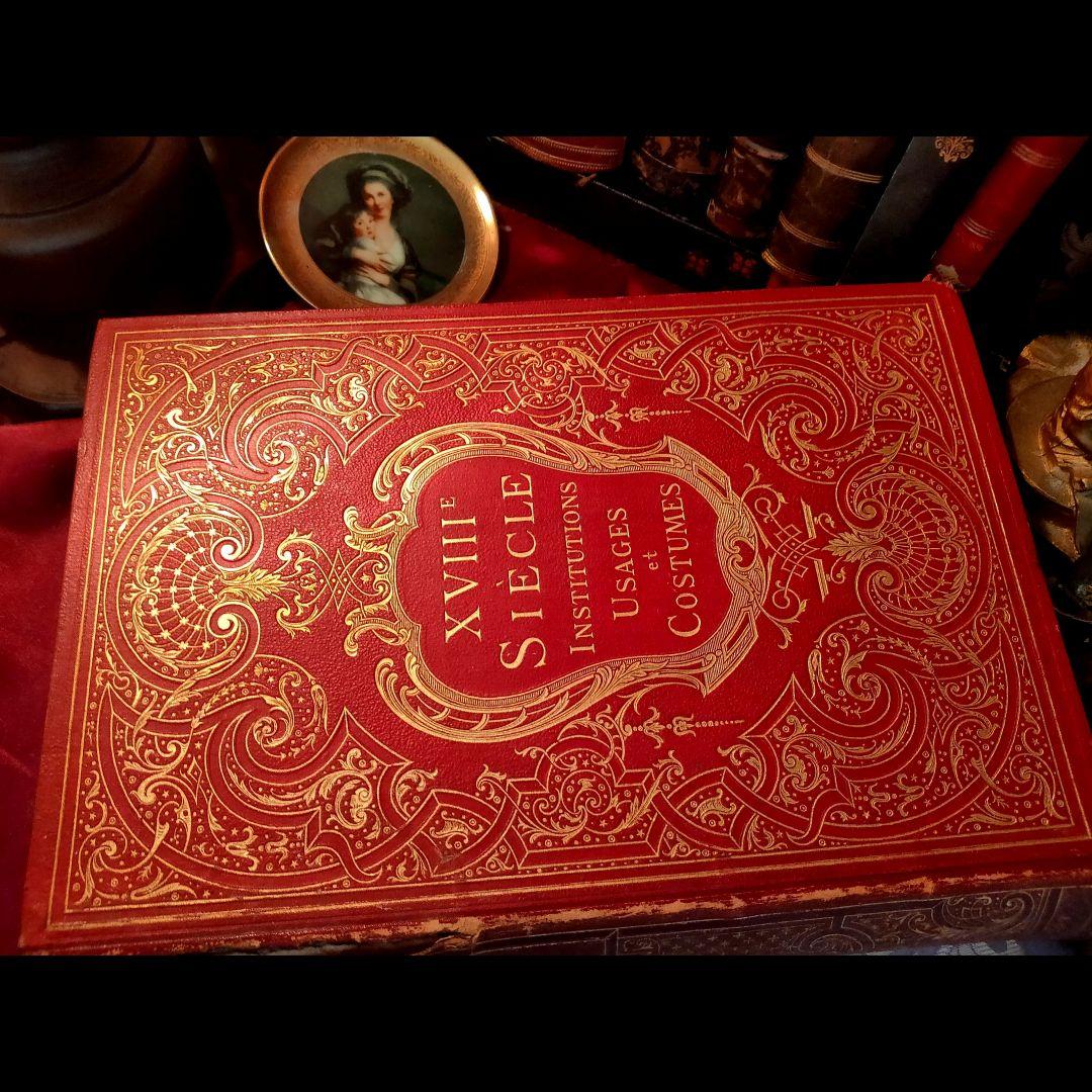 ⭐超希少⭐️２９cm【フランス製の古い洋書】革製の高級感度ある洋古書 １冊