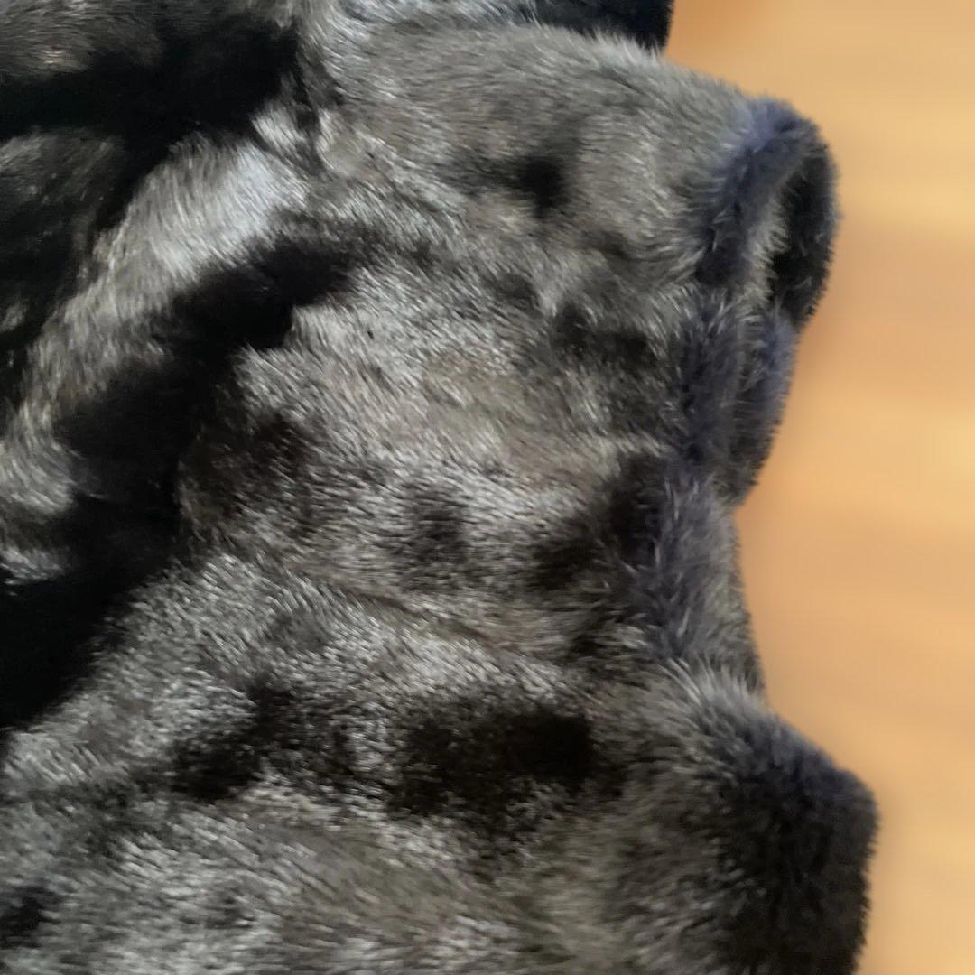 VIOLETA ブラックミンクベストLサイズ