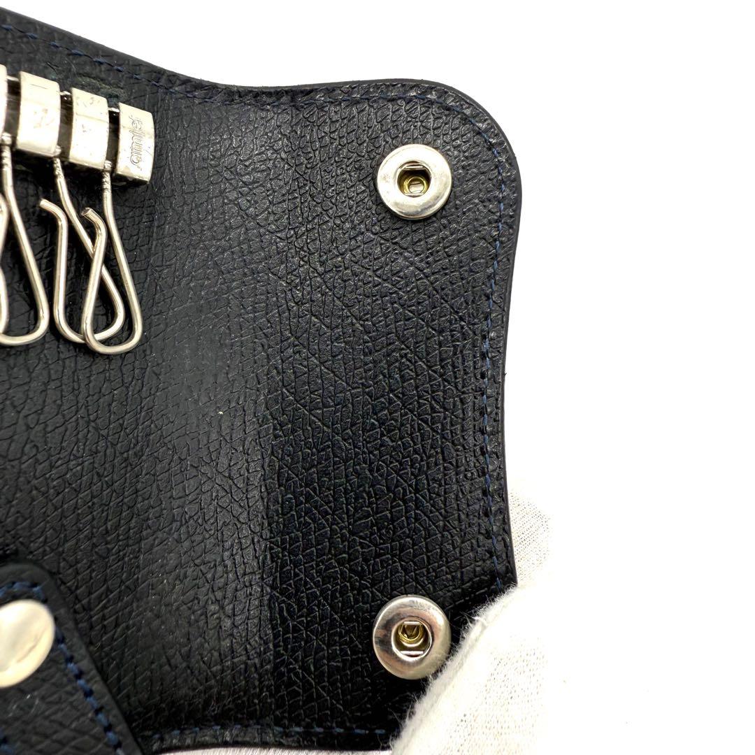 ★美品★ワイルドスワンズ キーケース クリッパー2 シェルコードバン ネイビー