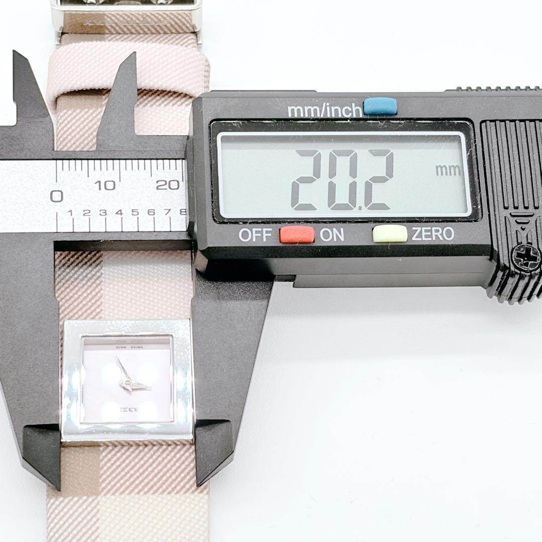 希少 バーバリー 腕時計 BU4010 チェック柄 ピンク×ブラウン 稼働品