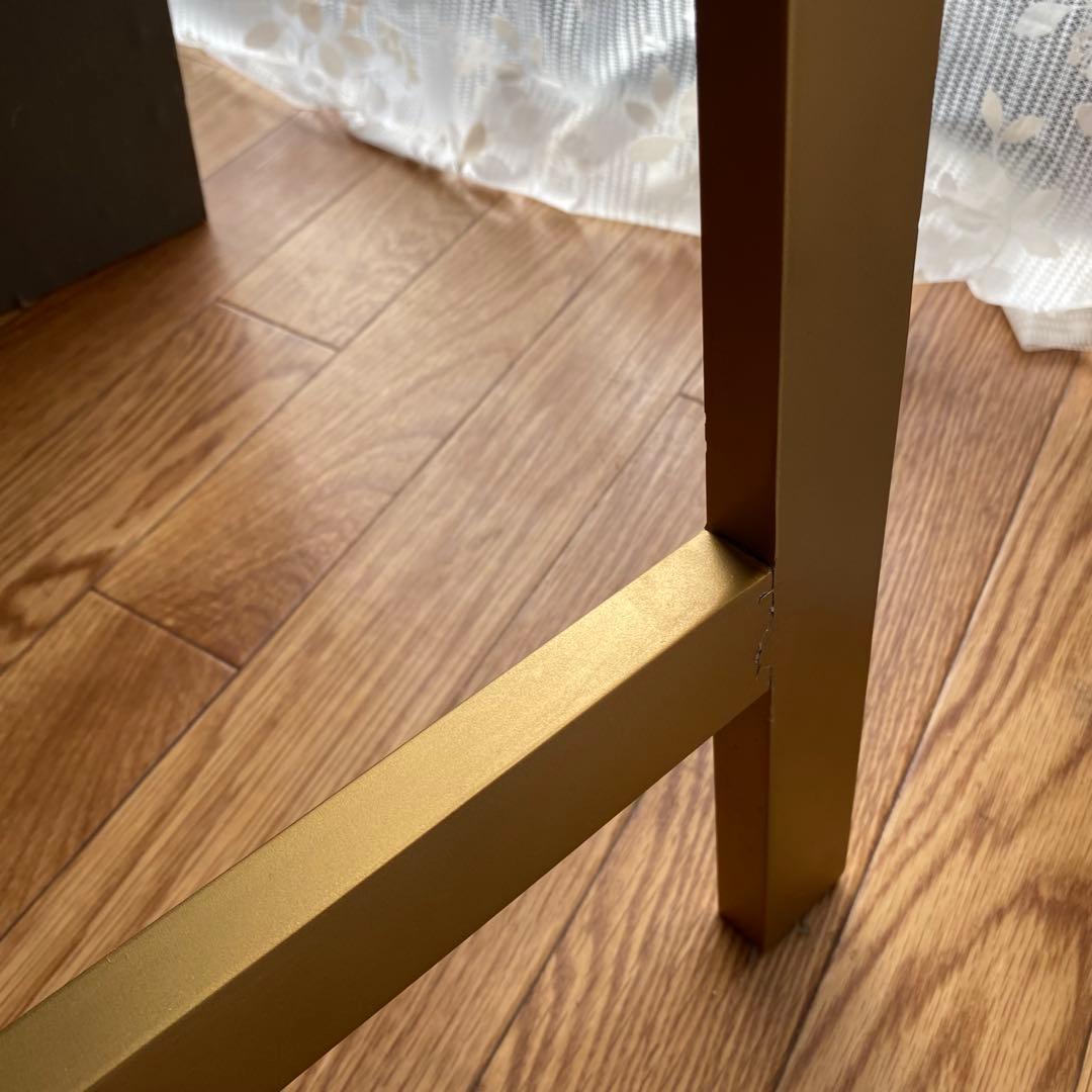 アンティーク調ミラー 全身鏡 姿見 ゴールド