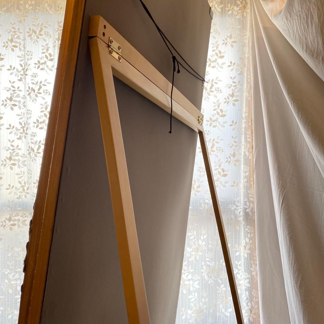 アンティーク調ミラー 全身鏡 姿見 ゴールド