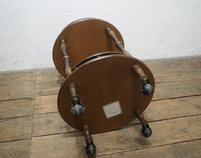 1198 レトロモダン　キャスターワゴン　飾り棚　ラック　飛騨産業　キツツキ