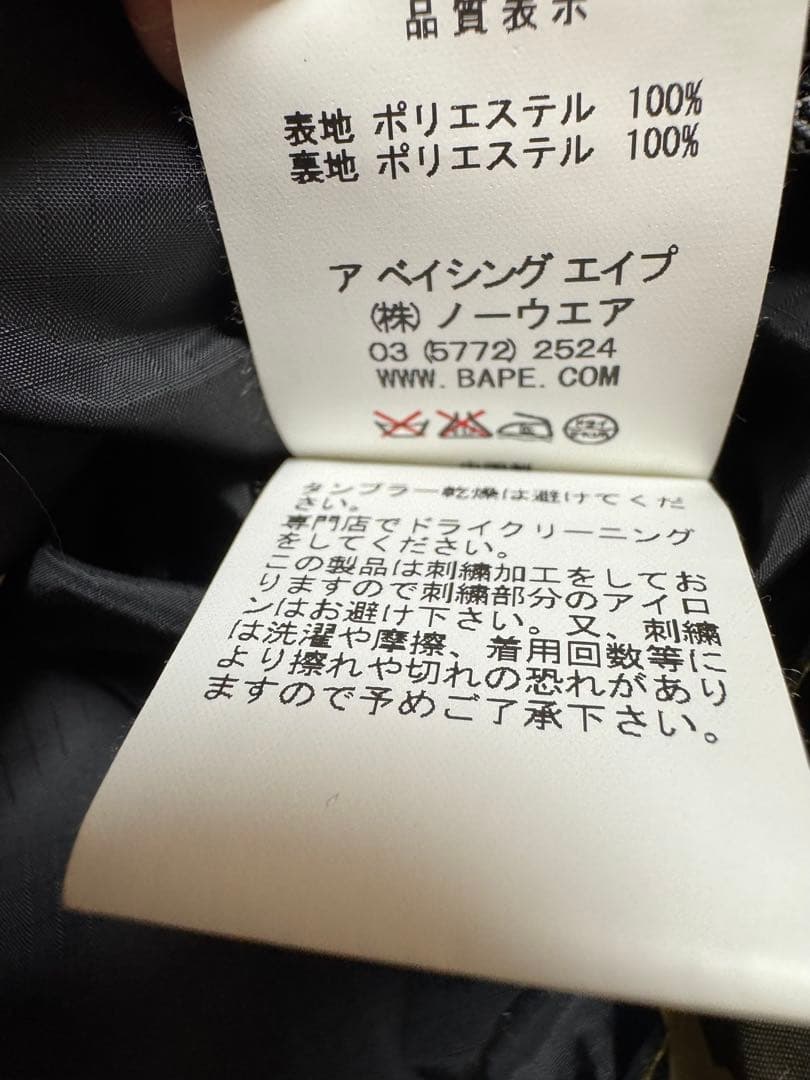 APE エイプ　アウター　スノーウェア　カモ柄　カモフラージュ110
