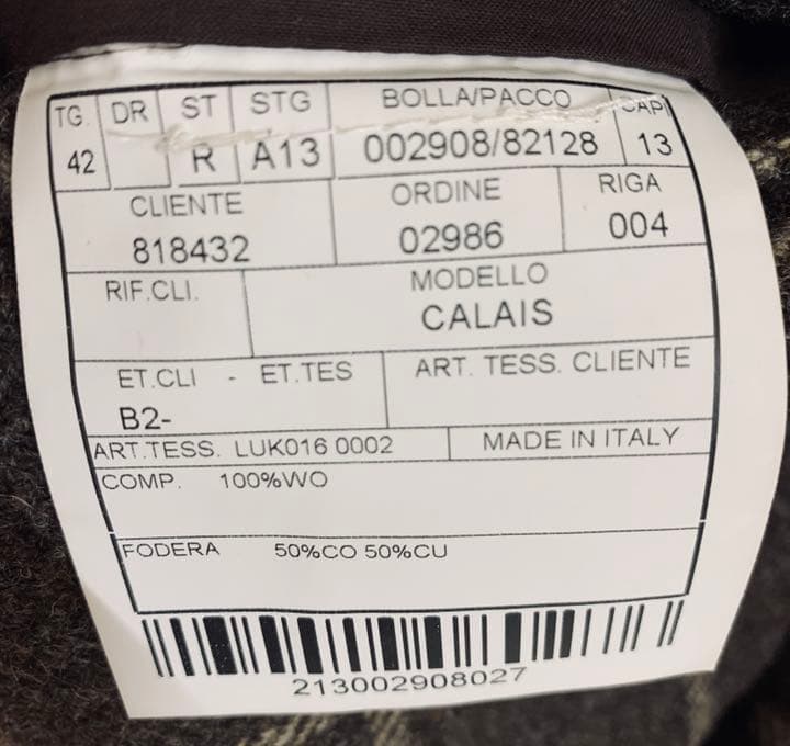 【美品イタリア高級ブランド】ボリオリ　ジャケット　希少サイズ42