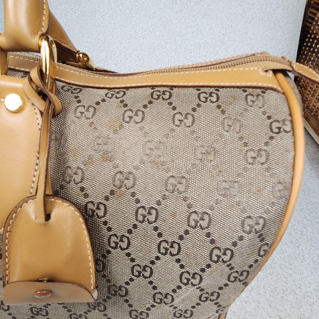 GUCCI // GG キャンバス ボストンバッグ レザー 2way 大容量