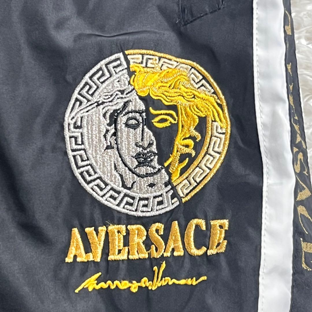 A.VERSACE ヴェルサーチナイロン セットアップ メデューサ 刺繍 上下L