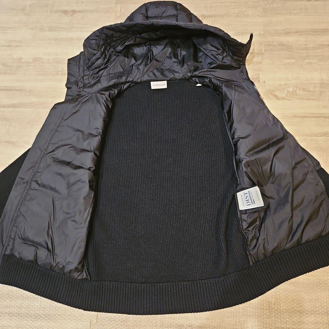 テロン⭐MONCLER ブラックダウンニット　 フード付き